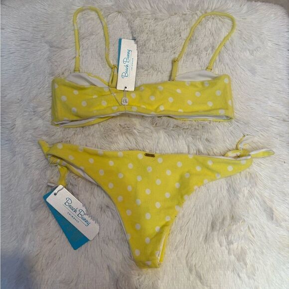 Beach Bunny Yellow Polka Dot Bikini - Picture 4 of 8
